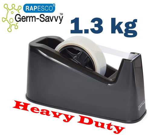 RAPESCO HEAVY DUTY BLACK TAPE DISPENSER. ROPRPTD500B